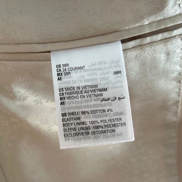 NWT Bar III Slim Fit Stretch Sport Coat Blazer, Tan, Men's 38R - Picture 5 of 7